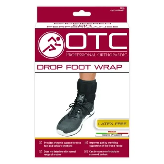 OTC Drop Foot Wrap, Adjustable Ankle Brace with Quick Release Clip, Fits Left or Right Ankle image {2}