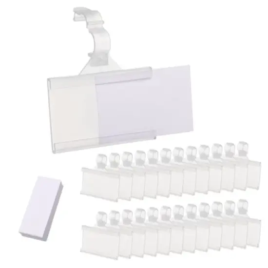 Unique Bargains Wire Shelf Label Holder with Label Papers for Baskets image {7}