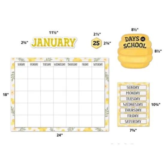Teacher Created Resources&reg; Buzzing Bees Calendar Bulletin Board Set, 131 Pieces image {2}