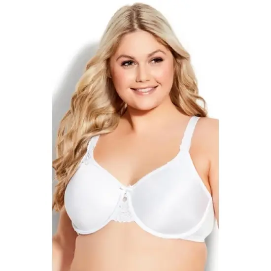 Women's Plus Size Minimizer Underwire Bra - white | AVENUE image {5}