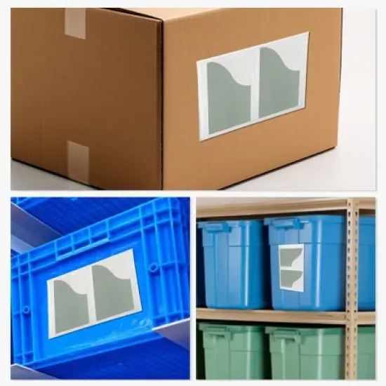 Horizontal Label Holder 8.66"x6.14" Clear 10 Pcs image {5}