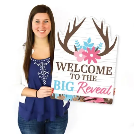Big Dot of Happiness Buck or Doe - Party Decorations - Hunting Gender Reveal Party Welcome Yard Sign image {7}