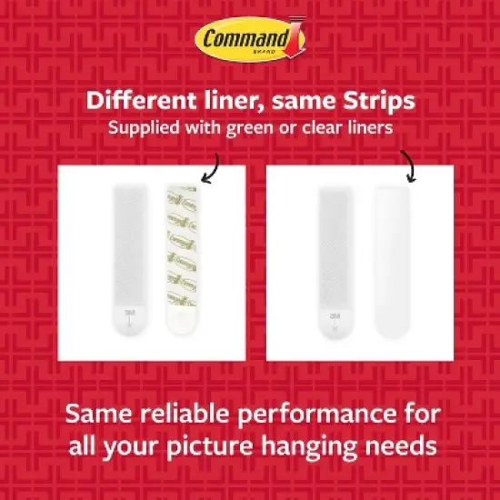Command 5lbs Picture Hanging Strips White: Damage-Free Wall Adhesive, Art & Stationery Mounting, 2-Pack image {5}