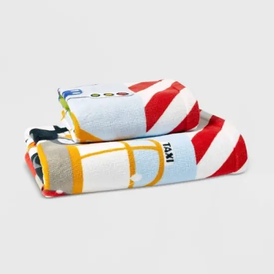 Trains and Trucks Printed Bath Towel - Dream Factory image {2}