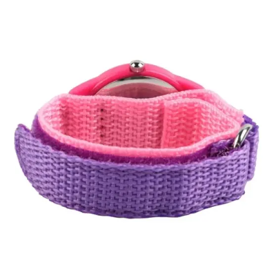 Girls' Disney Princess Belle Pink Plastic Time Teacher Watch - Purple image {2}