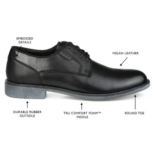 Vance Co. Alston Textured Plain Toe Derby image {7}