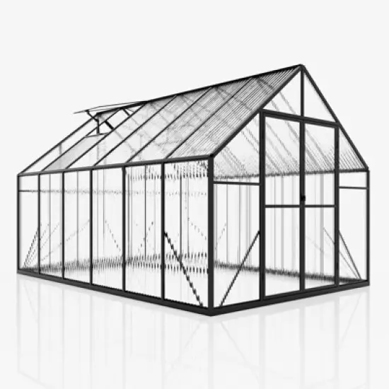 AMERLIFE Polycarbonate Greenhouse for Outdoors, Walk-in Design with Aluminum Frame image {6}