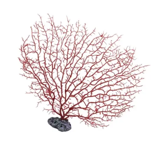 Unique Bargains Plastic Coral Decoration for Aquarium Fish Tank 9" Height Red image {2}