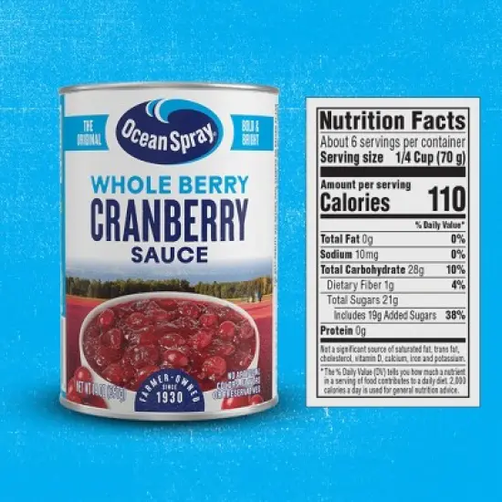 Ocean Spray Whole Berry Cranberry Sauce - 14oz image {2}