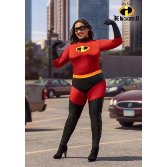 HalloweenCostumes.com Women's Plus Size The Incredibles Deluxe Mrs. Incredible Halloween Costume image {2}