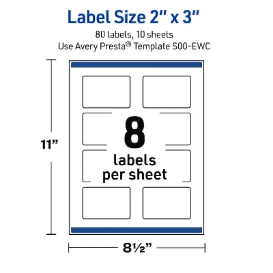 Avery Rectangle Labels, Gold Blush Pattern, 2" x 3" image {4}