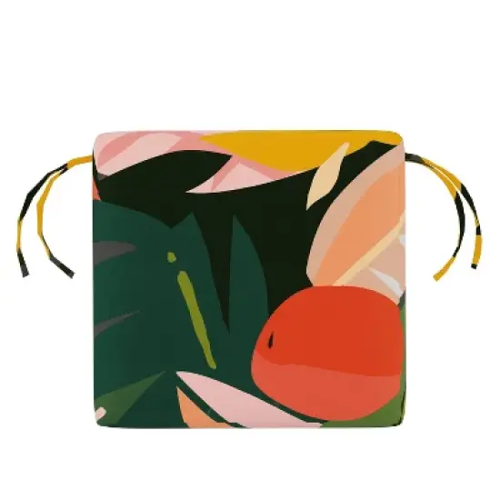 Skyline Furniture 18"x18" Outdoor Chair Cushion Ibiza Multi: Fade & UV Resistant with Zipper Closure image {5}