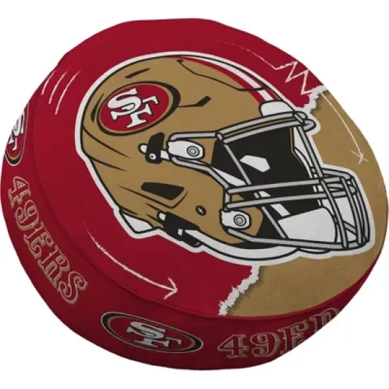 NFL San Francisco 49ers Split Helmet Circle Plushlete Pillow image {3}