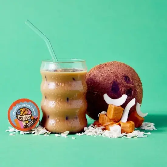 Decaf Caramel Coconut Cream Flavored Coffee Pods image {1}