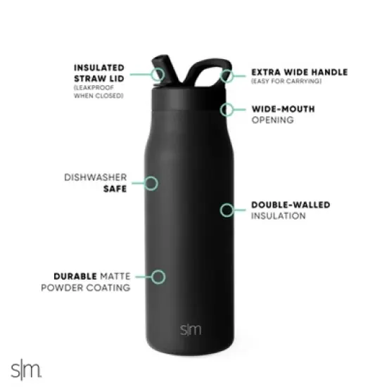 NCAA Florida Gators Simple Modern Mesa Stainless Water Bottle - 34oz image {1}