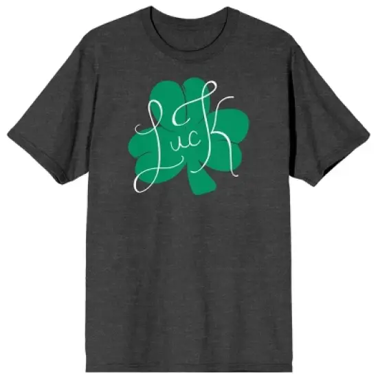 St. Patrick's Day Luck Clover Crew Neck Short Sleeve Charcoal Heather Women's T-shirt image {5}