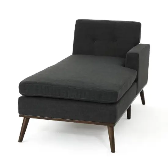Stormi Mid-Century Modern Fabric Chaise Lounge - Christopher Knight Home image {4}
