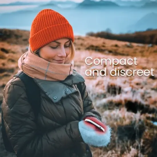 HOM 2-in-1 Rechargeable Hand Warmer & Powerbank - Ultra-Fast Heating with 5200 mAh Capacity - Up to 5 Hours of Continuous Use image {6}