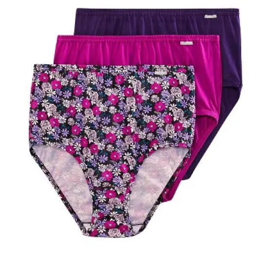 Jockey Womens Plus Size Elance Brief 3 Pack Underwear Briefs 100% cotton image {33}