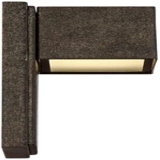 Possini Euro Design Lyons Modern Industrial Outdoor Wall Light Fixtures Set of 2 Bronze Black Box Frame LED 8" for Post Exterior Barn image {6}