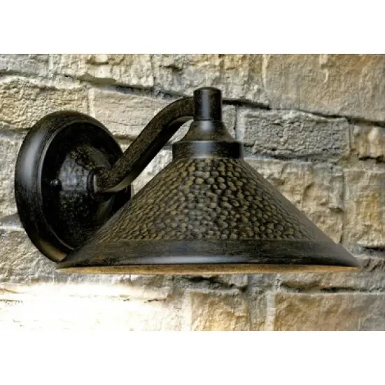 Minka Lavery Industrial Outdoor Wall Light Fixture Hammered Aspen Bronze Dark Sky 6 1/2" for Post Exterior Barn House Porch Patio image {3}
