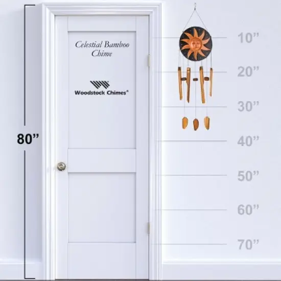 Woodstock Wind Chimes Asli Arts&reg; Collection, Celestial Bamboo Chime, 37'' Wind Chime CMCEL image {3}
