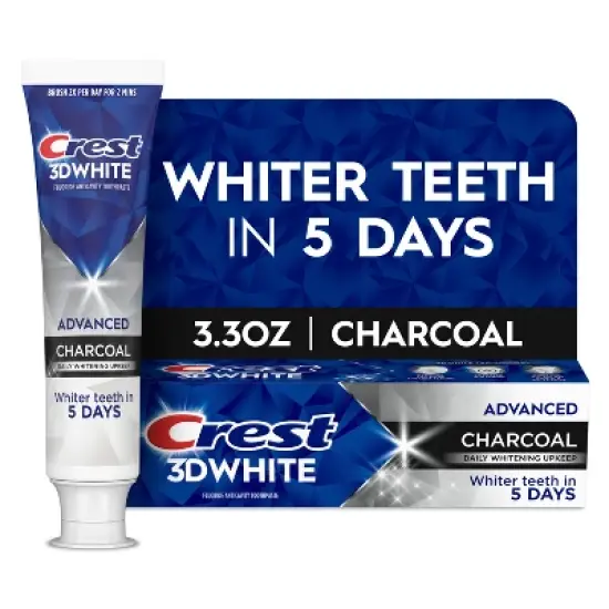Crest 3D White Advanced Charcoal Teeth Whitening Toothpaste image {1}