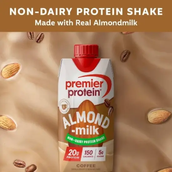 Premier Protein Almond Milk Shake - Coffee - 11 fl oz/4pk image {4}
