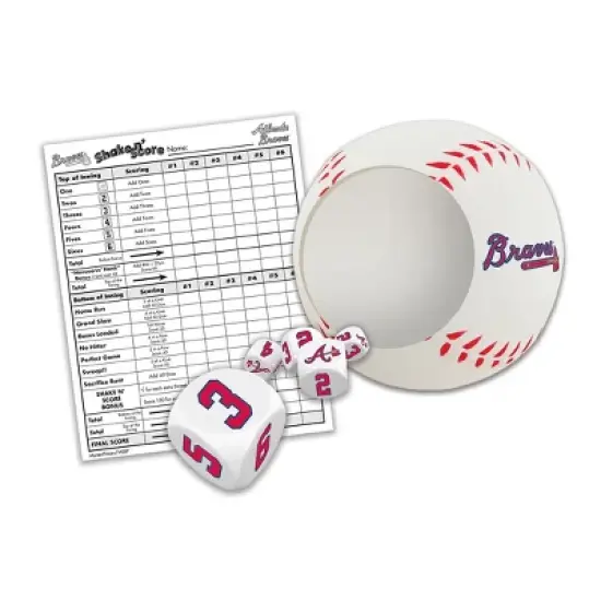 MasterPieces Officially Licsenced MLB Atlanta Braves Shake N' Score Dice Game for Age 6 and Up image {2}
