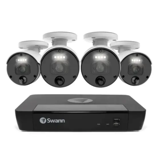 Swann NVR Security System, Round Master Bullet Cameras, 87680 Hub, Black image {7}