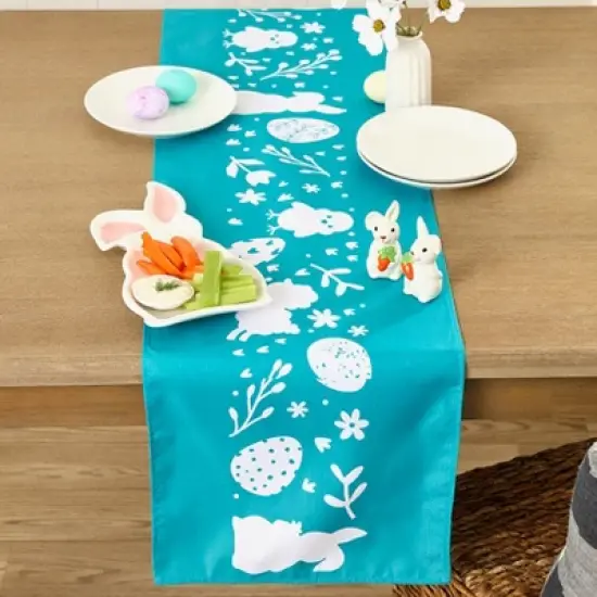 The Lakeside Collection Whimsical Spring Teal Bunny Easter Tabletop Collection - Salt and Pepper Shaker Set image {3}