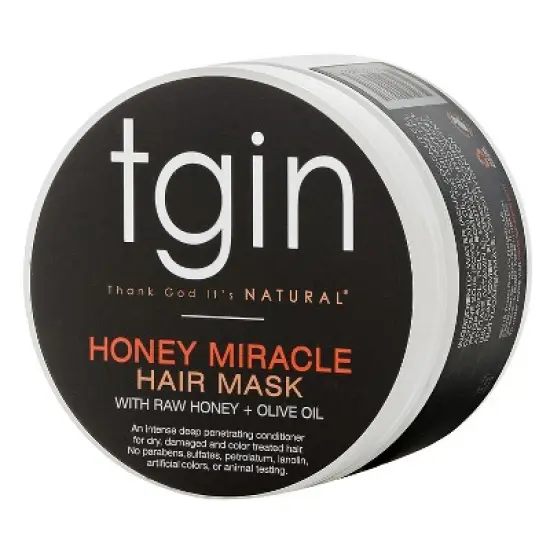 TGIN Honey Miracle Hair Mask with Raw Honey + Olive Oil Deep Conditioner - 12oz image {2}