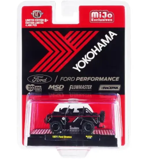 1971 Ford Bronco Off-Road #71 Black "Yokohama Racing" Limited Ed to 4400 pieces Worldwide 1/64 Diecast Model Car by M2 Machines image {2}