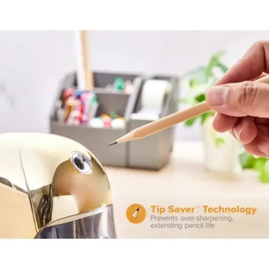 Bostitch QuietSharp Executive Electric Pencil Sharpener Gold - Classroom & School Supplies for Kids image {2}
