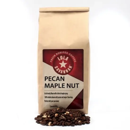 Lola Savannah Pecan Maple Nut Flavored Whole Bean Caffeinated Coffee - 32oz image {6}