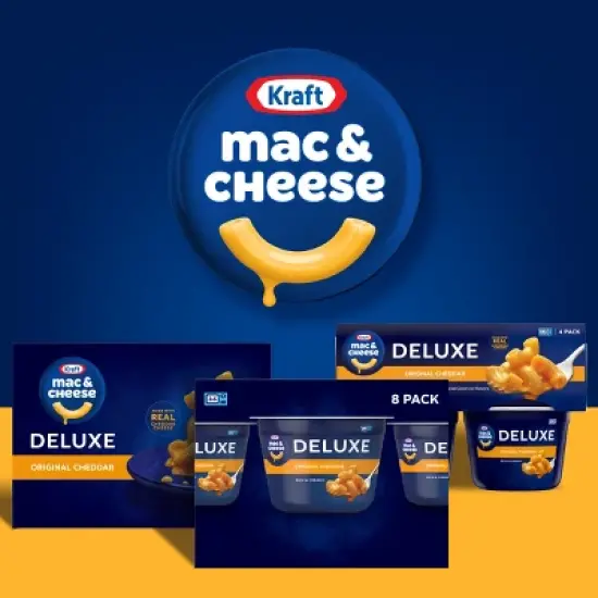 Kraft Deluxe Original Mac and Cheese Cups Easy Microwavable Dinner - 19.12oz/8ct image {6}