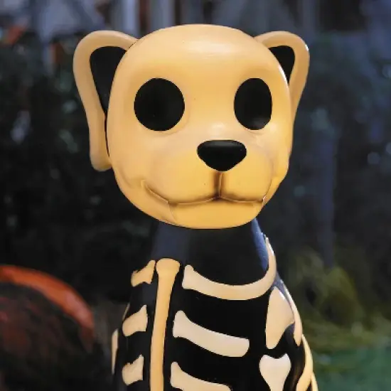 Halloween Skeleton Dog LED Light-Up Decoration - White image {1}