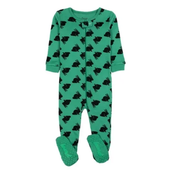 Leveret Footed Sleeper Cotton Easter Pajamas image {4}