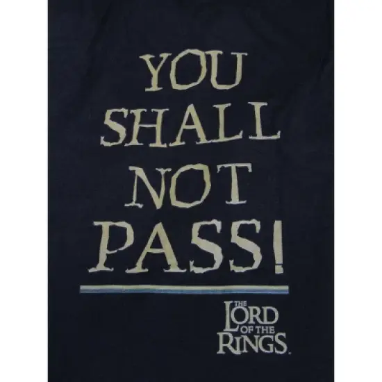 Lord of the Rings You Shall Not Pass Men's Black Sleep Pajama Pants image {1}