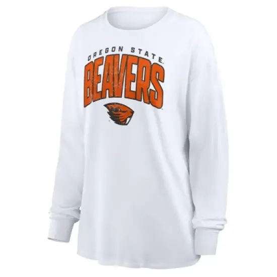 NCAA Oregon State Beavers Women's White Long Sleeve T-Shirt image {3}
