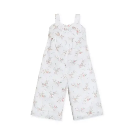 Hope & Henry Girls' Bow Front Wide Leg Jumpsuit, Toddler image {12}