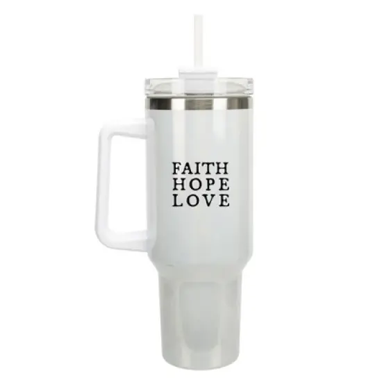 100 North Faith Hope Love Blessed Always Wrap-Around 40 Oz. Stainless Steel Water Bottle Coffee Mug, Spill & Leak Resistant, Travel Tumbler with image {5}
