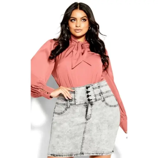 Women's Plus Size In Awe Top - dusty peach | CITY CHIC image {7}