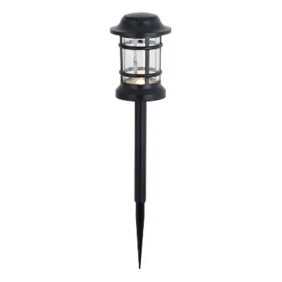VAXCEL Westmont Low-Voltage Black Outdoor Landscape Path Light LED Clear Glass image {2}