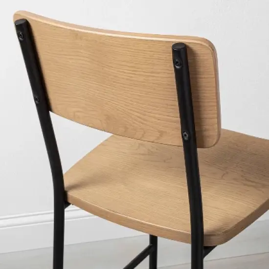 Wood & Steel Counter Stool -Natural/Black - Hearth & Hand&trade; with Magnolia image {4}