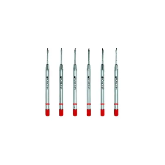 Monteverde Ballpoint Pen Refill Fine Point Red Ink 6 Pack (P423RD) image {1}