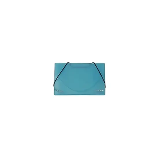 JAM Paper Plastic Business Card Holder Case Blue Frosted Sold Individually 2500 image {1}