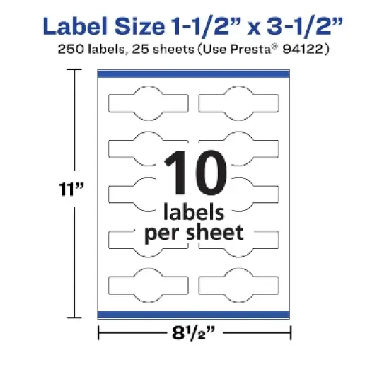 Avery Removable Wraparound Band Labels, 1.5" x 3.5", 250ct image {4}