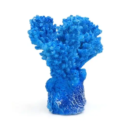 Unique Bargains Resin Mini Plant Betta Aquarium Fishbowl Landscaping Decor Ornament Blue image {1}