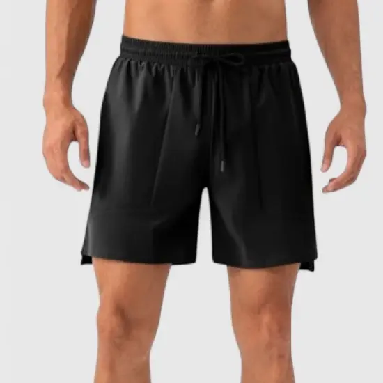 Anna-Kaci Active Men's Quick Dry Training Shorts with Elastic Waistband Adjustable Drawstring and Side Vents image {5}